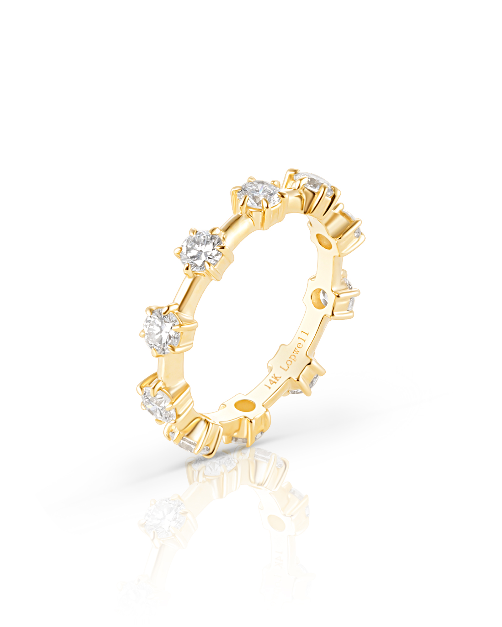Goldring mit Diamanten